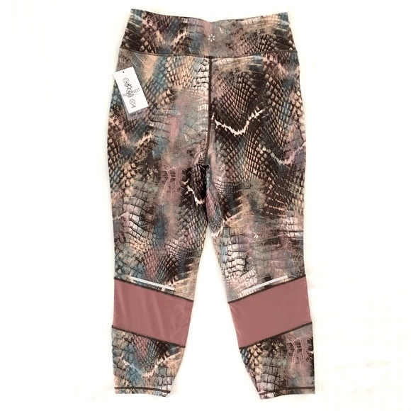 Nine West Active Capri Snakeskin Print Leggings - Picture 9 of 14